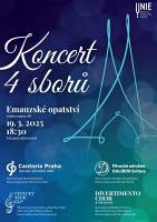 náhled Koncert 4&nbsp;sborů v&nbsp;Emauzském opatství